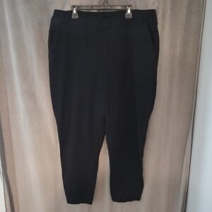 Hyba Size 2x Black Stretch Jogger Pants